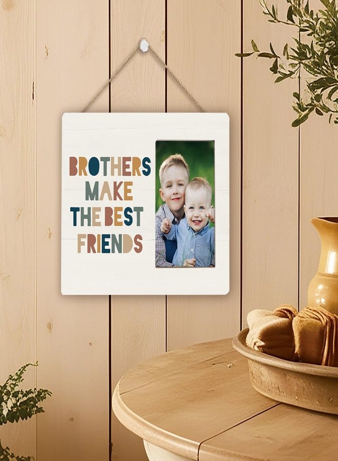 Wheatwin Brother Picture Frame, Brother Gifts, Funny Brother Gifts, Brother Gifts for Christmas, Brother Gifts from Brother Sister, Brother Make the Best Friends Photo Frames 4x6 - Image 2